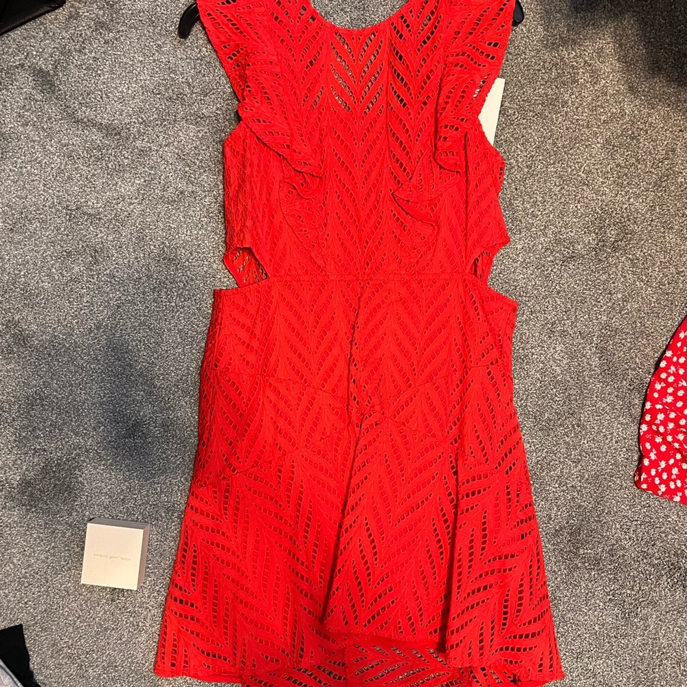 Red/Coral Wedding Guest Dress